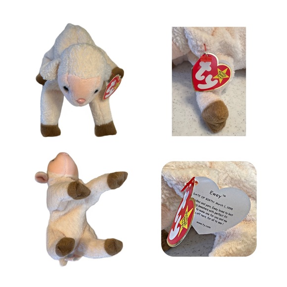 Ty Ewey Lamb Beanie Baby - Picture 5 of 5